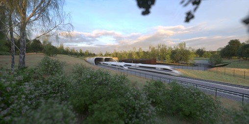 HS2 reveals first look of 'innovative' green tunnel design
